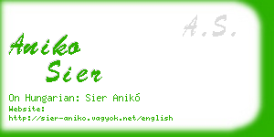 aniko sier business card